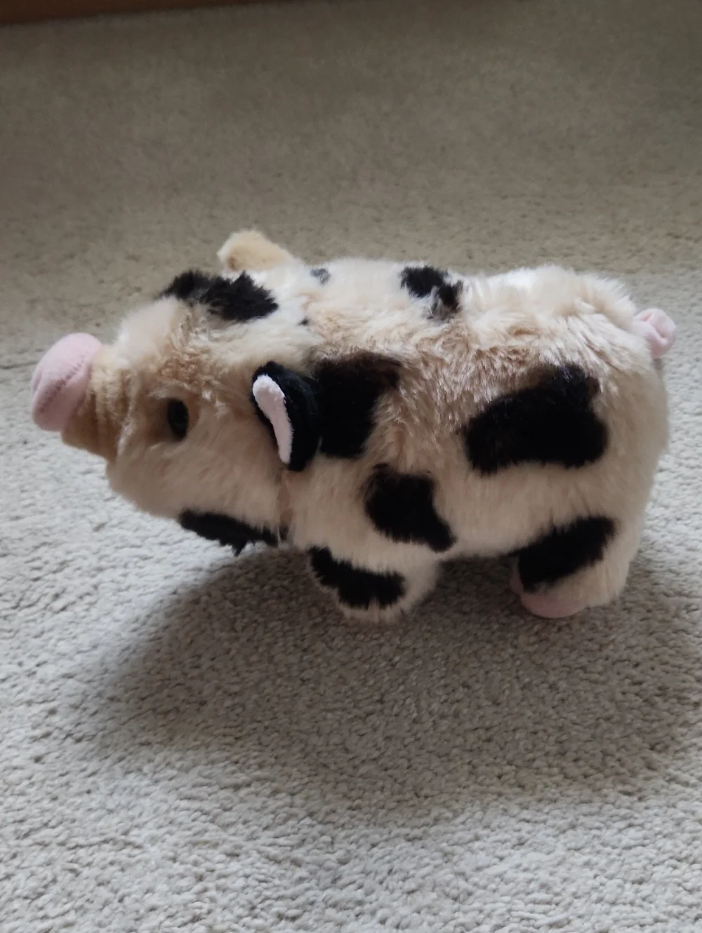 Miyoni Tots Pig Plush Stuffed Animal 10 Inch Black And Tan Like New